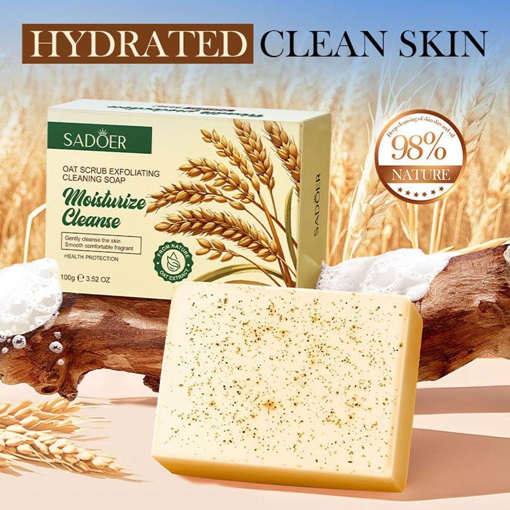 Skincare Oat - صابون تقشير الشوفان للتنظيف اللطيف والترطيب