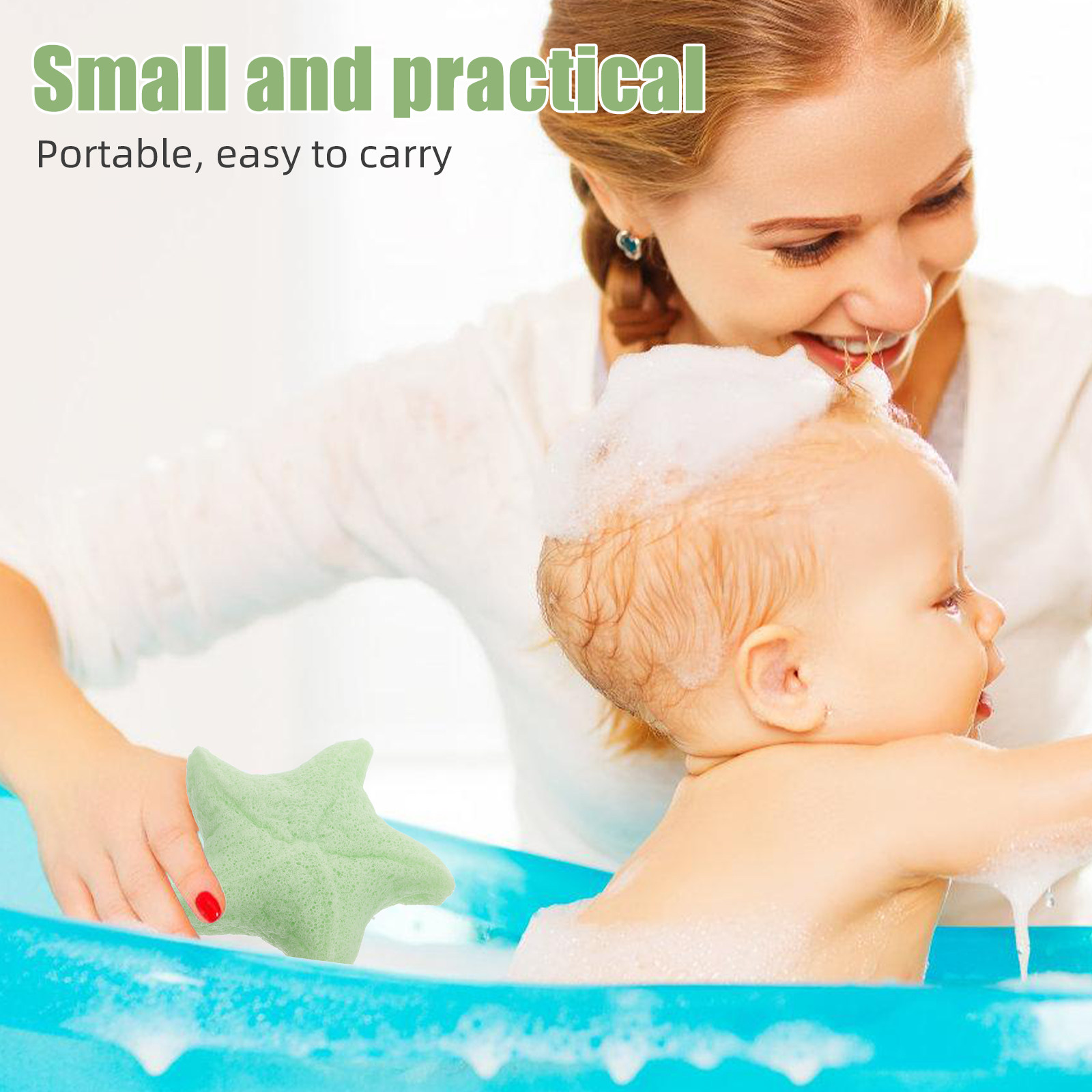 Skincare Newborn - إسفنجة استحمام طبيعية ناعمة للأطفال حديثي