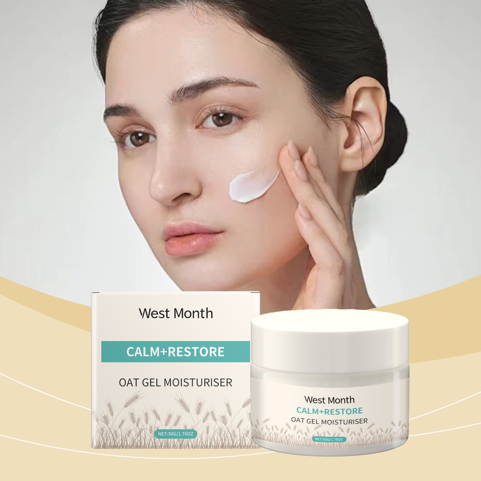 Skincare Oat - كريم وجه مرطب بالشوفان 50 جرام: