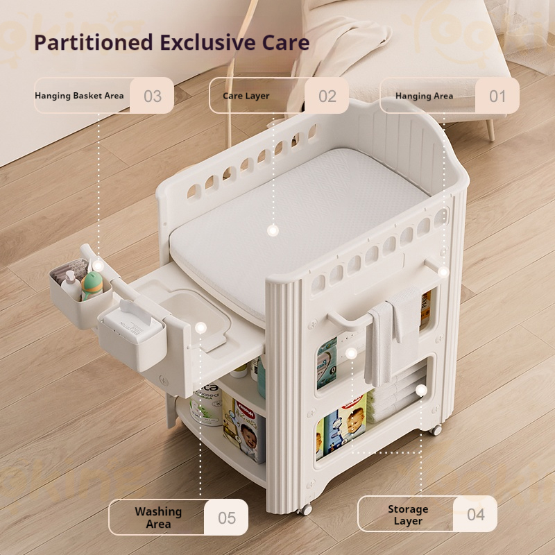 طاولة تغيير حفاضات الأطفال حدي - مراجعة Skincare Newborn وسعره