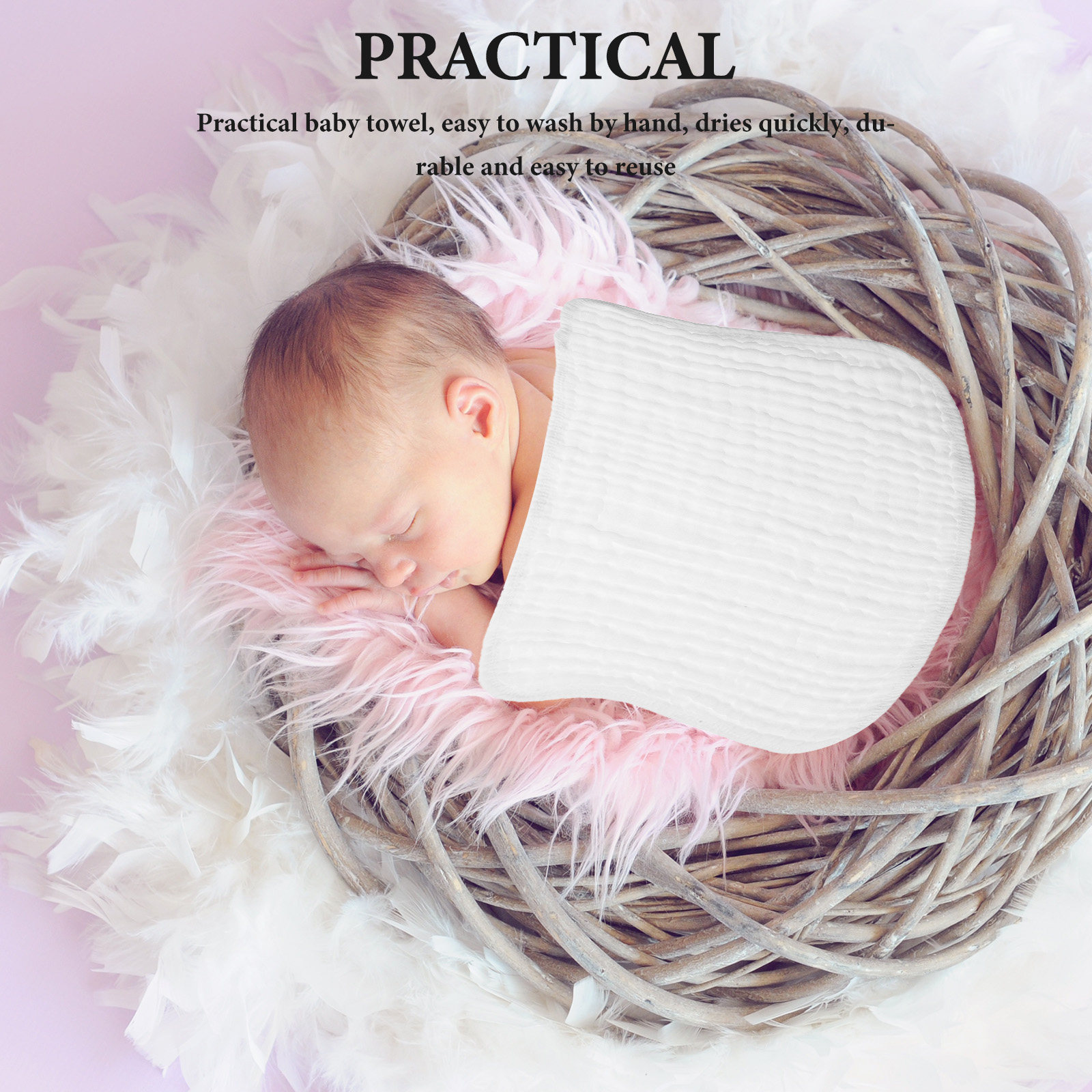 6 قطع من مناشف الأطفال القطنية - مراجعة Skincare Newborn وسعره